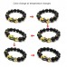 Men's Bracelet Feng Shui Obsidian with Gold-Plating Pi Xiu Bracelet Men Wealth Brave Jewelry